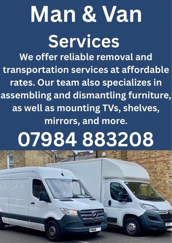Man and van hire removals - van,