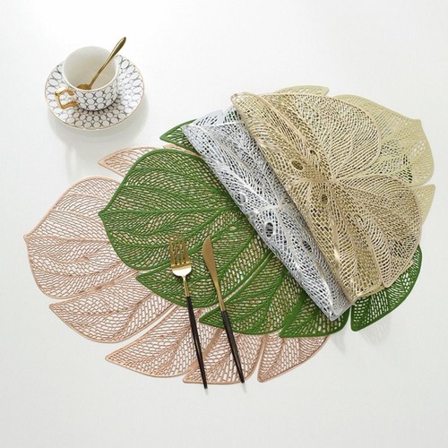 3pcs placemats leaf - placemats,