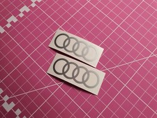 x2 Audi Rings Sticker,decal,S Line,Black Edition,Quattro,S3,S4,S5,S6,S8 - 55mm