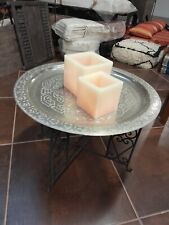 Silver Moroccan tray table