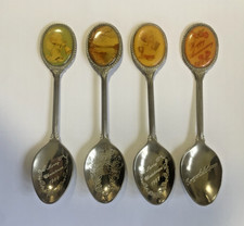 4 Unusual Vintage Anniversary Silver Plated Tea Spoons by W.A.P.W. (77a)