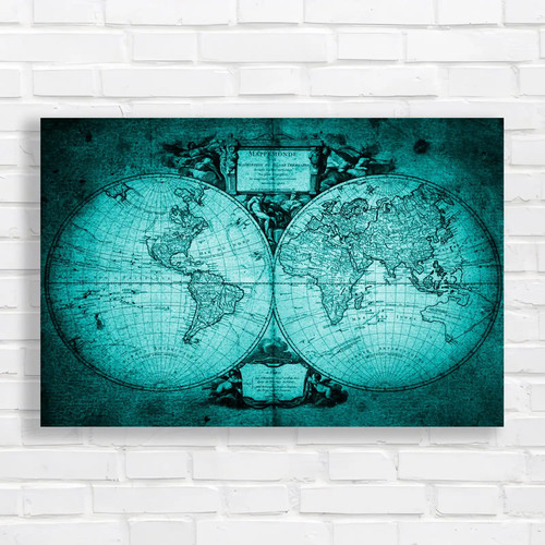 Map world 1752 canvas - map, of