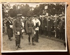 RARE 1920 Daily Sketch Press Photo KING GEORGE V Queen Mary Field Marshal HAIG
