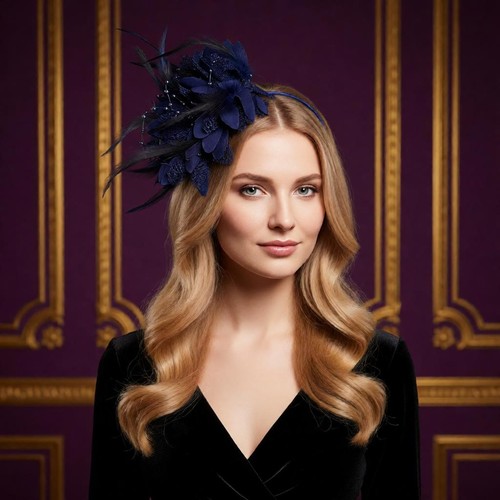 Flower feather hair - flower,