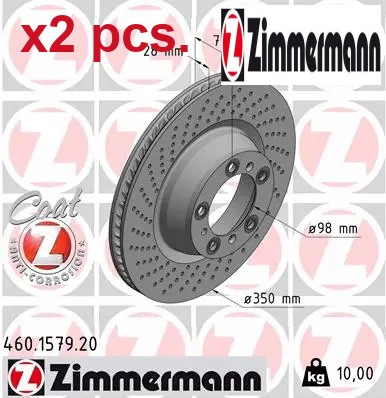Pcs rear brake disc set - rear,