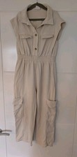 ZARA Girls Cargo Jumpsuit In