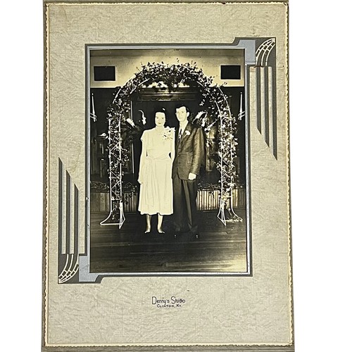 Vtg art deco wedding photo - art,