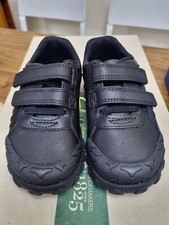 Clarks TYREX Ride Boys Black leather  School Shoes uk 8 Fit G.