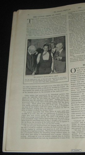 First bullet proof vest 1925 - first,