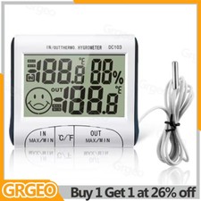 Digital LCD Indoor Outdoor Thermometer Humidity Meter Hygrometer Temperature UK