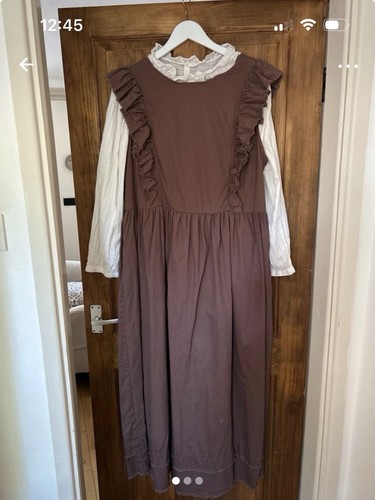 Vintage style brown pinafore - vintage,