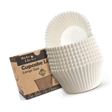 100pcs Jumbo Cupcake Liners for Baking, White Jumbo Muffin Liners, Greaseproo...