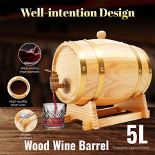 5L Wood Wine Barrel For