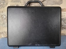 Samsonite 1990s Vintage Black Hard Shell Briefcase Leather 45x35x9cm Combi Lock