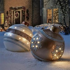 60cm Large Christmas Baubles Inflatable Ball Xmas Party Outdoor Decoration