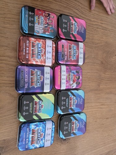 Empty match attax mini tins - empty,