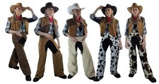 Adults Cowgirl Wild West Western Hoedown Hen Party  Fancy Dress Costume