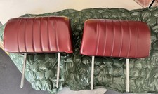 Alfa 105 Spider Headrests Pair Classic Maroon Red