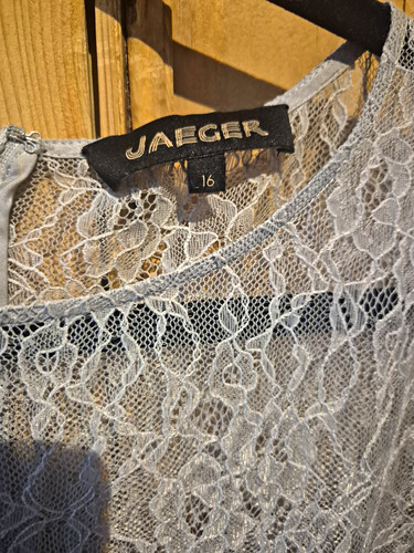 Jaeger grey lace sheath dress - sheath,