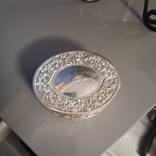 Vintage silver plated trinket - silver,