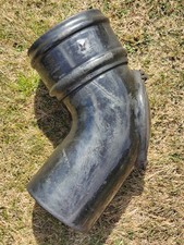 Vintage Cast Iron Aga Stove 112.5° Flue Access Hatch Elbow Pipe