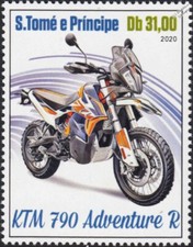 KTM 790 ADVENTURE R Offroad Motorcycle Motorbike Stamp (2020 St Thomas & Prince)