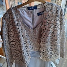 Mother of the Bride Outfit, Size 12, Sparkling Silvery Grey, by Zeila