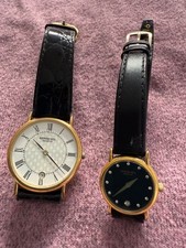 Raymond Weil Men's 9124 & Ladies 9923 Swiss Quartz 18K Gold Plated Wristwatch