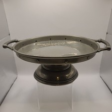 Craftsman Sheffield Pewter Vintage Cake Stand Arts & Crafts Style