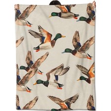 Flying Mallard Duck Blanket