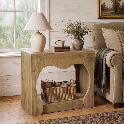 Farmhouse wooden end - wooden, table