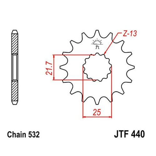 Pignon z15 532 726 for - z15, 726.47.24