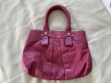 Leather Handbag By Lakeland Red/Pink Colour