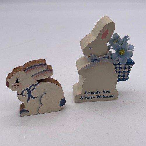 Vintage russ wooden bunny - vintage,
