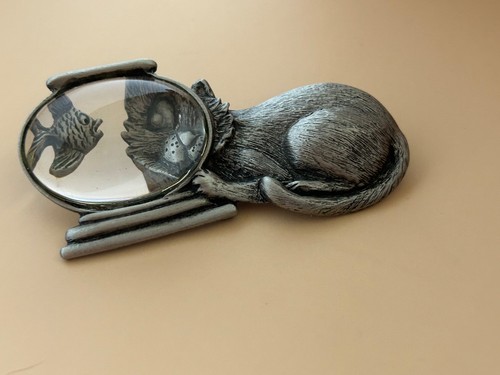 Vintage signed cat - signed, with