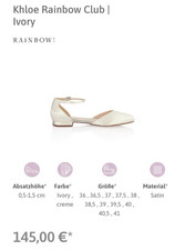 Ivory Satin Wedding Shoe - UK