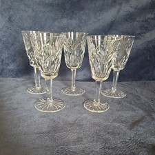 5 Waterford Crystal Sherry Glasses, 5" Tall, " Ashling ". VGC