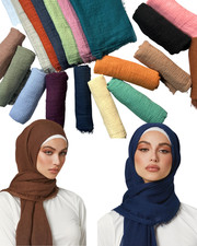 Crimp crinkle hijab scarf - &,