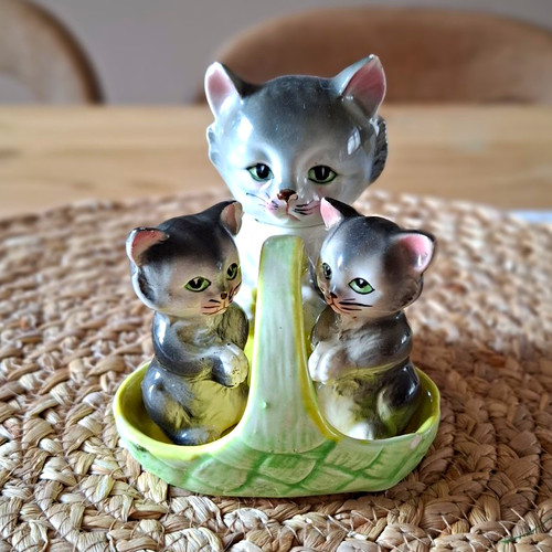 Vintage ceramic pottery cat - ceramic/pottery,