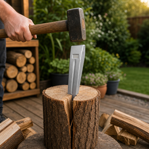 Heavy duty log splitting wedge - heavy-duty,