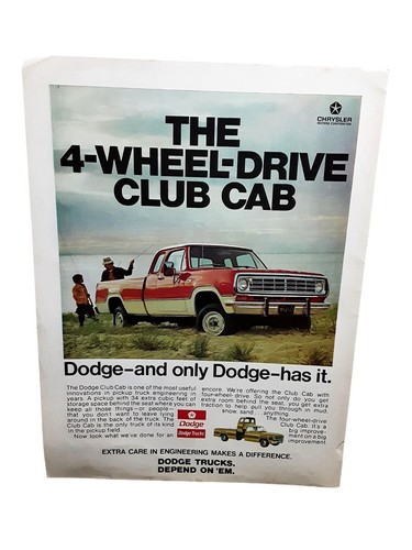 1974 dodge wheel drive club - 4-wheel-drive,