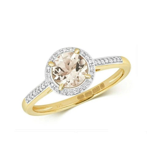 Real morganite and diamond - morganite,