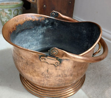 Vintage beaten copper coal