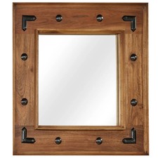 Mirror Solid Acacia Wood 50x50
