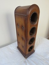 Free standing brown leatheret wine storage unit