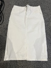 M & S White Denim Skirt Size 10 NWOT