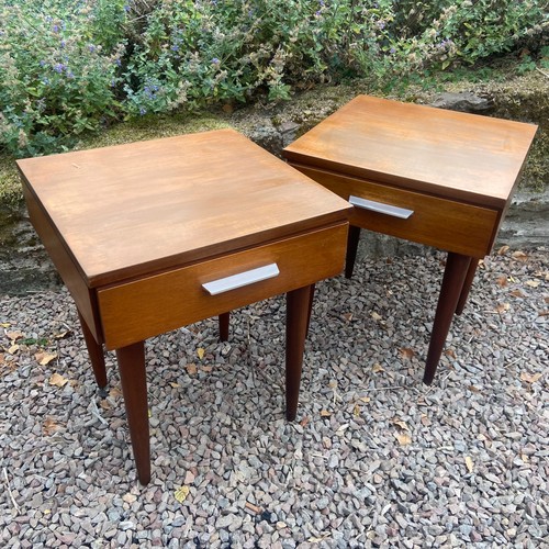 Vintage pair teak - vintage, bedside
