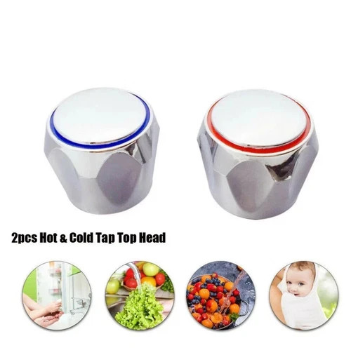 2pcs hot cold tap - hot, &