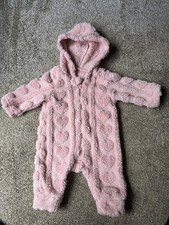 Baby Girls Fluffy Pram Suit 3-6 Months