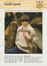 Child's Knitting Pattern (all sizes)Family Fairisle Sweaters Ex Condition